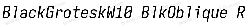 BlackGroteskW10 BlkOblique Regular字体转换